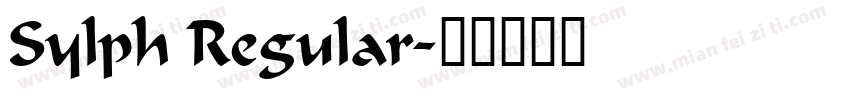 Sylph Regular字体转换